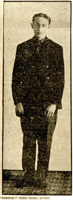 Bessie the Girl Hobo - Rocky Mountain News - April 18 1906 - Photo of Bessie.png