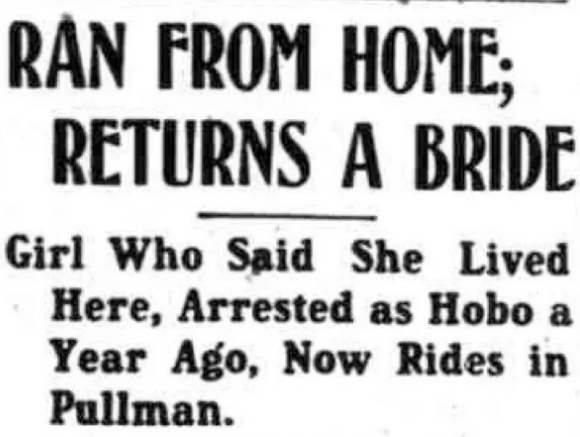 Bessie the Girl Hobo - Salt Lake City Telegram - 4-30-1907.png