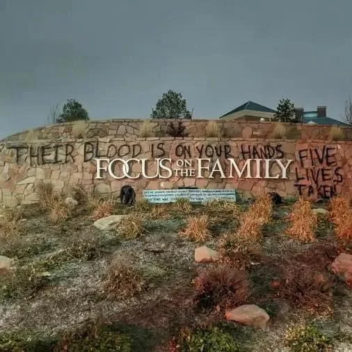 Focus on the Family Graffiti After Club Q Shooting.png