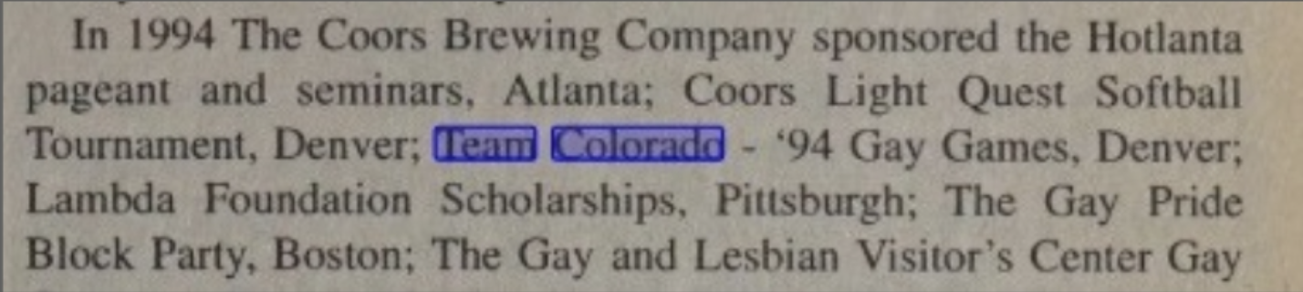 Team Colorado - 1994 - Coors Brewing Company Sponsorship.png